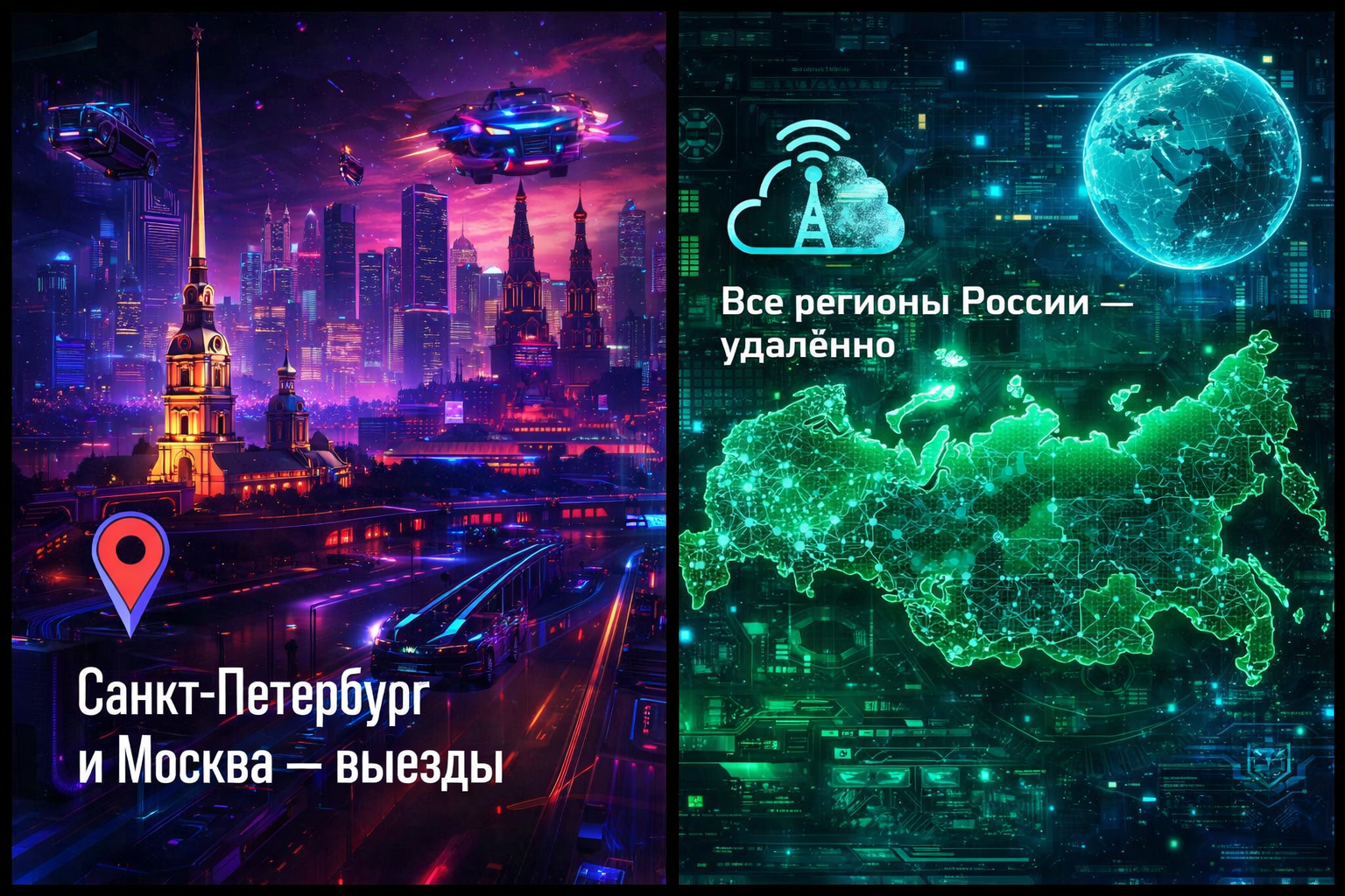 Техническая поддержка с выездами к заказчику в Москве и Санкт-Петербурге